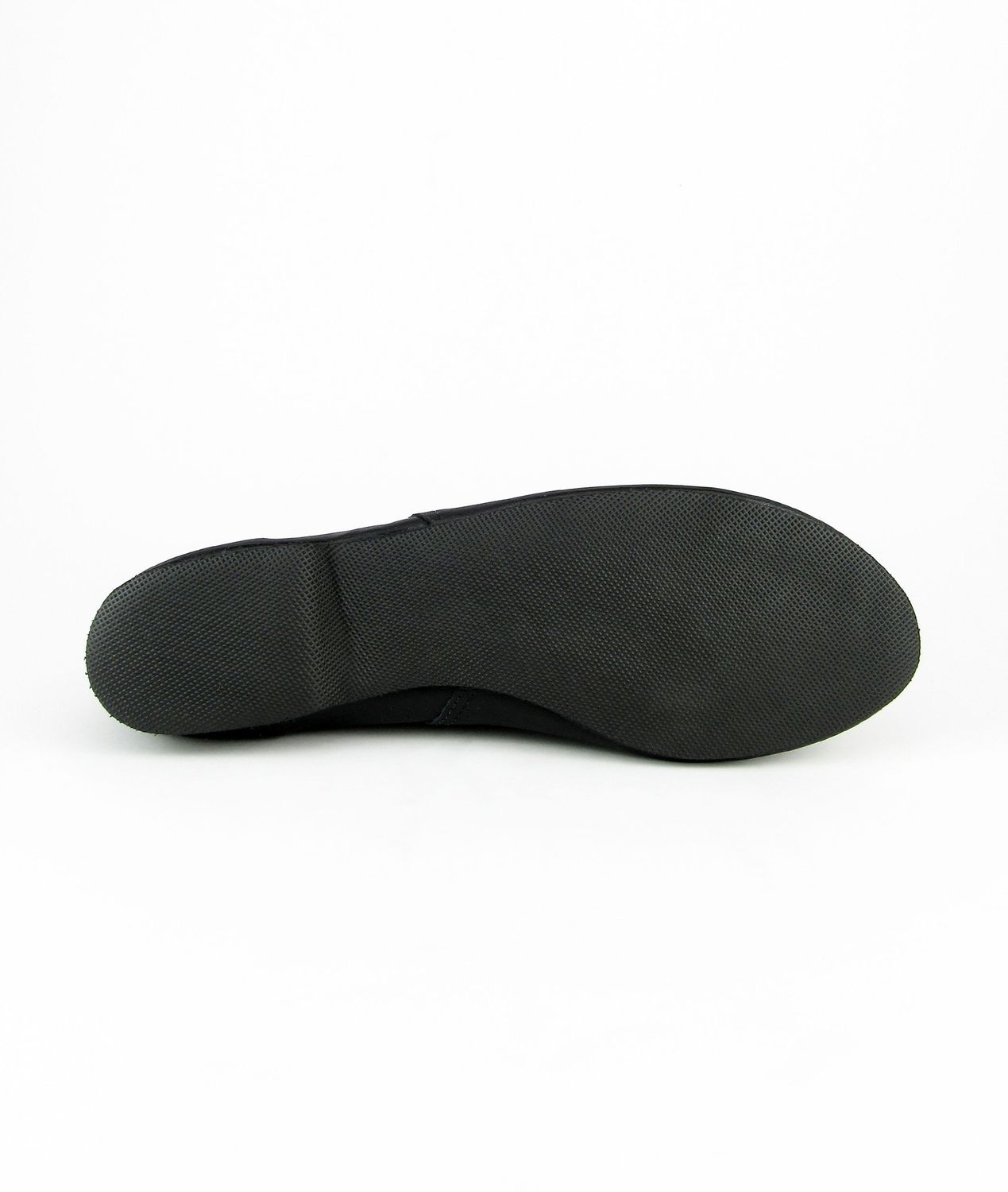 Jazzschuhe aus Leder mit durchgehender Gummisohle Schwarz