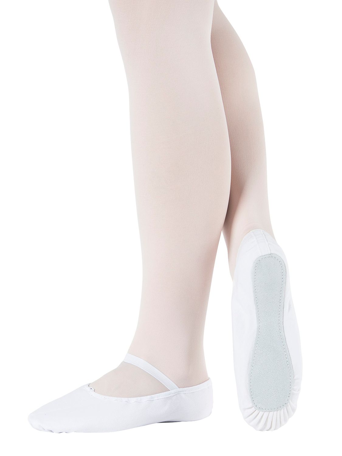 Ballettschläppchen mit durchgehender Chromledersohle BAE24