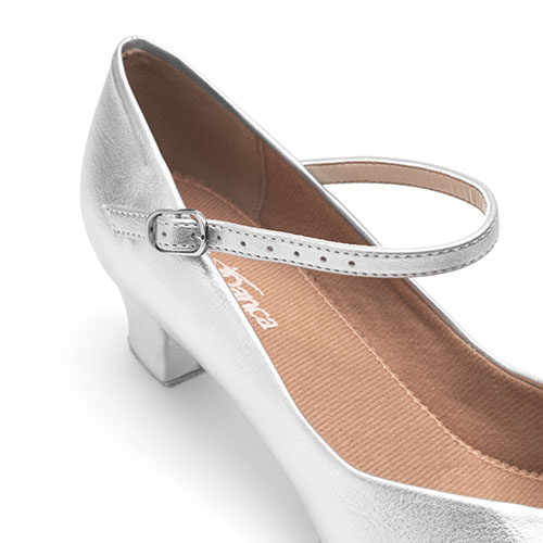 Damen Charakterschuhe Silber