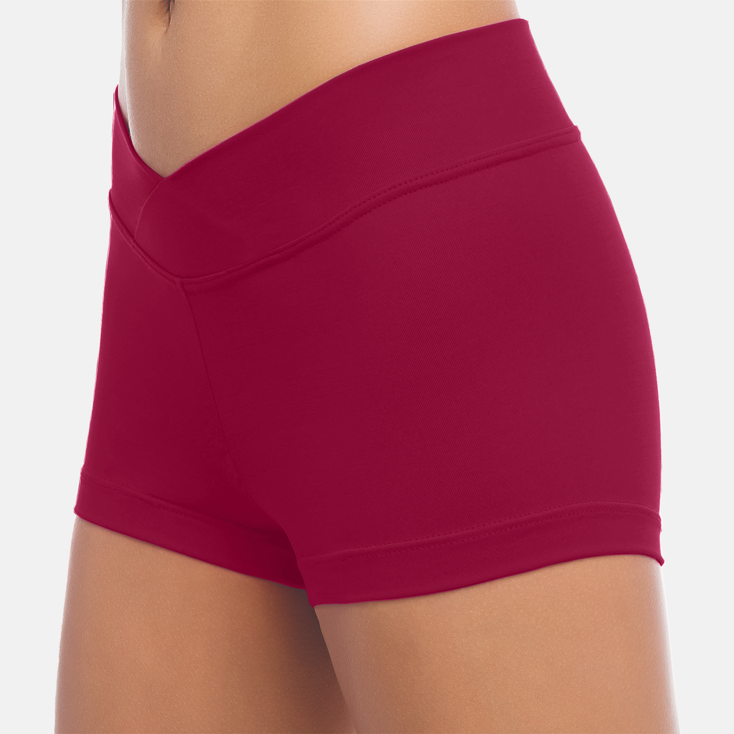 Damen Shorts Burgundy 