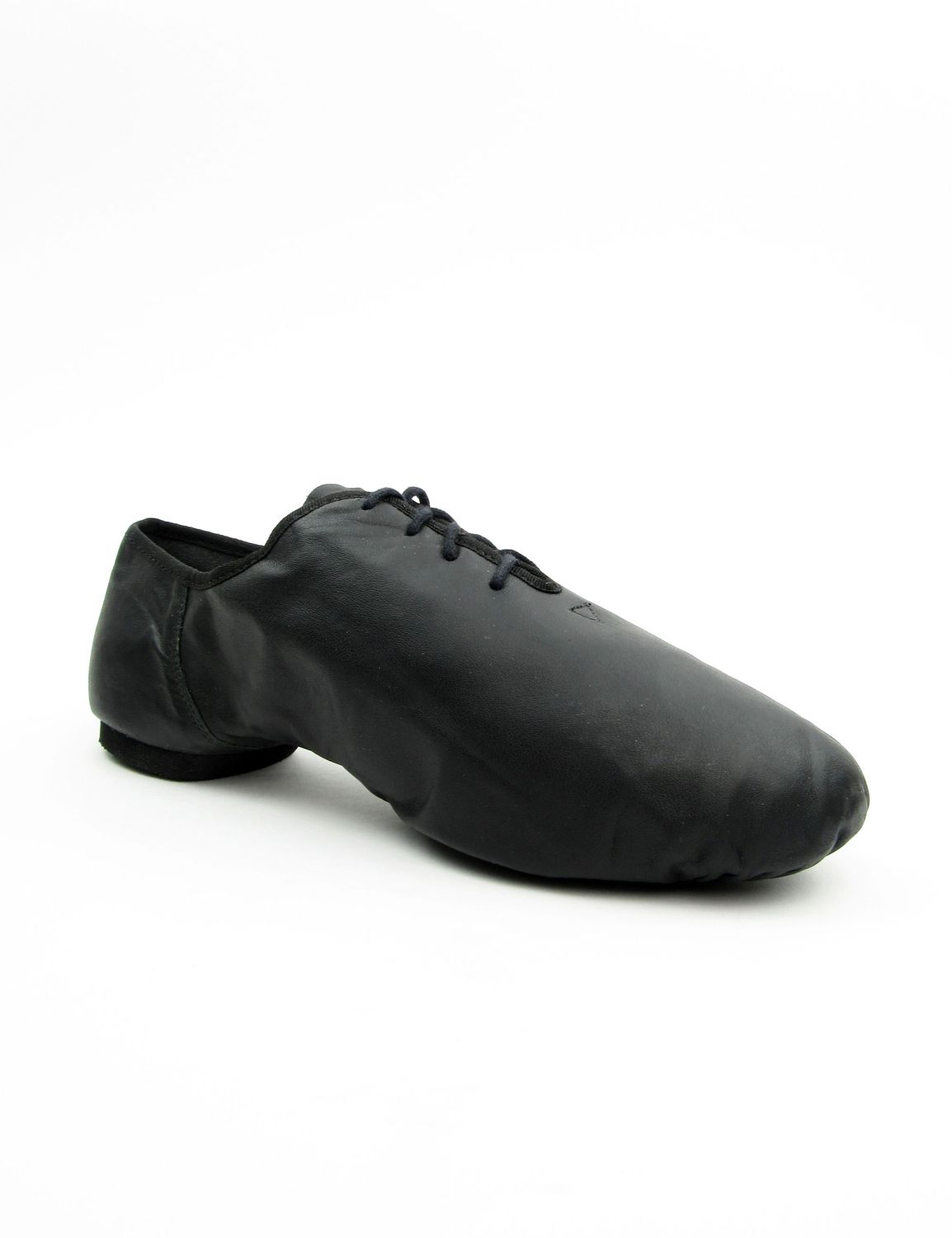 Jazzschuhe aus Leder mit geteilter Chromledersohle und Gummiabsatz JZE10A Jazzschuhe aus Leder mit geteilter Chromledersohle schwarz