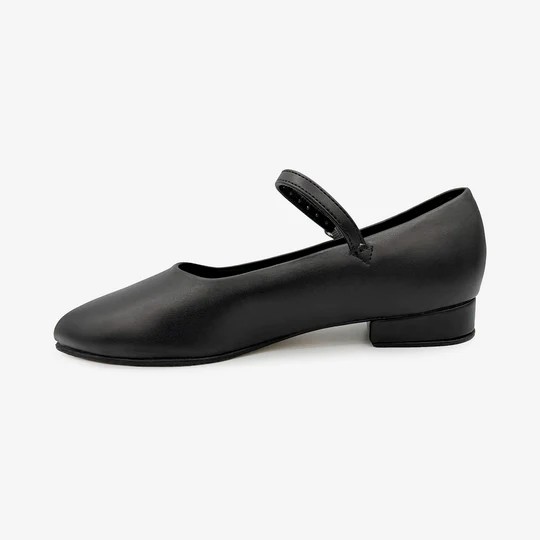 Charakterschuhe mit Schnallenriemen Schwarz