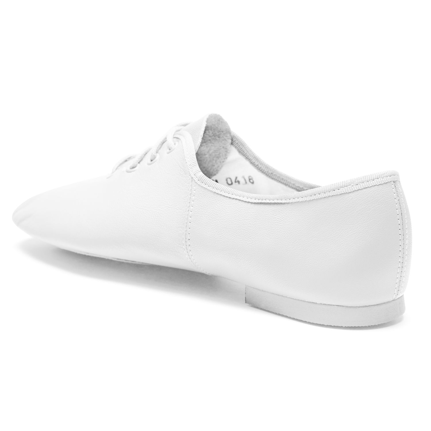Jazzschuhe aus Leder mit geteilter Gummisohle Weiß