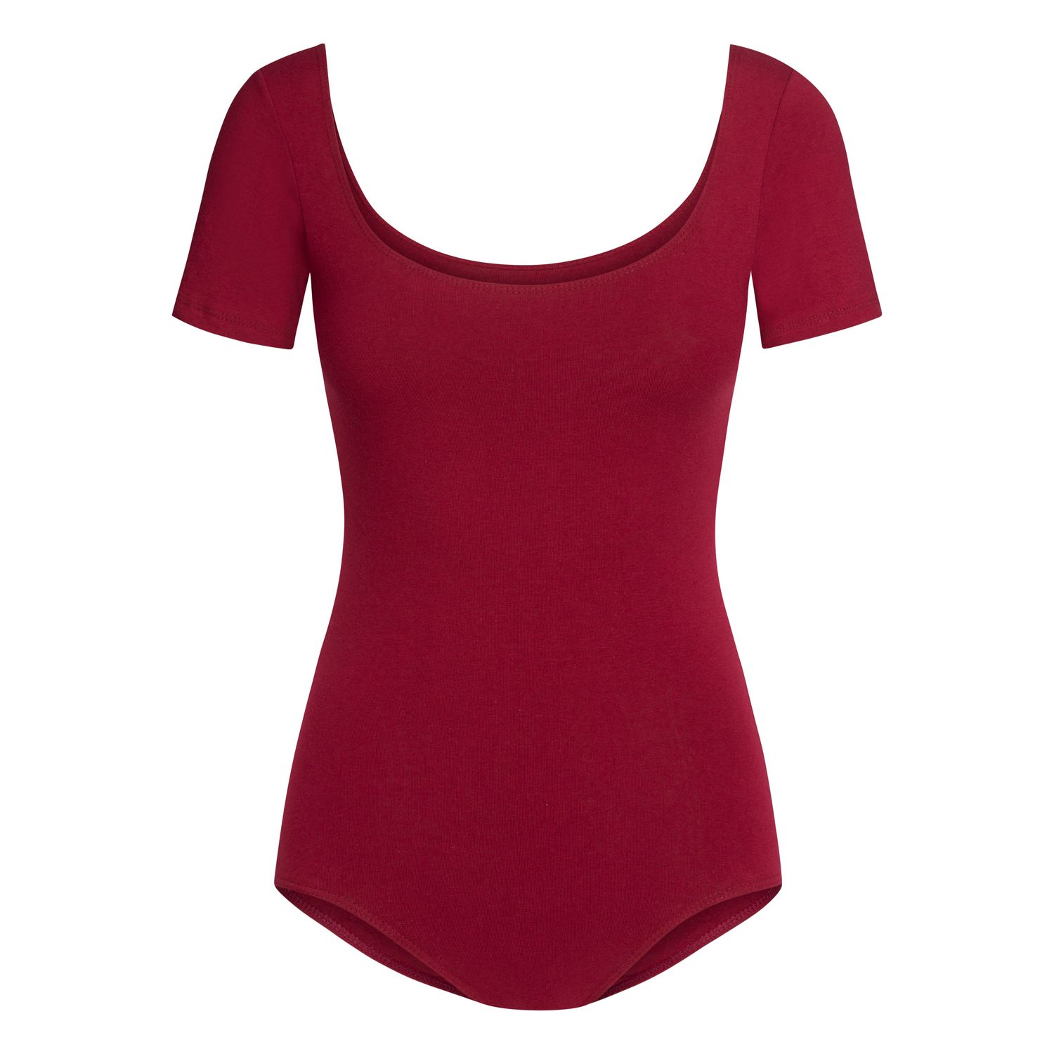 Ladies' Short-Sleeved Leotard RDE-8002 Damen Trikot Burgundy