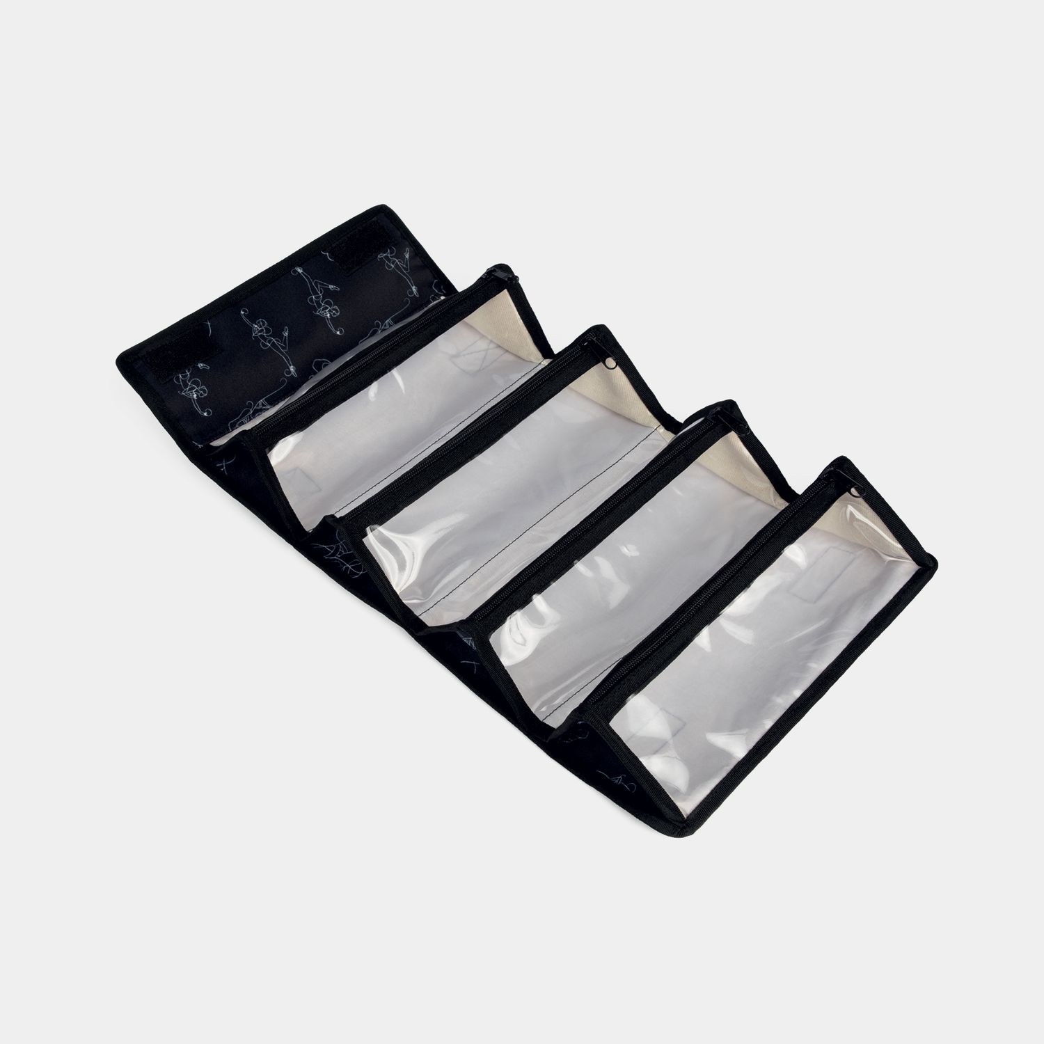 Organizer Tasche mit Klettverschluss Schwarz