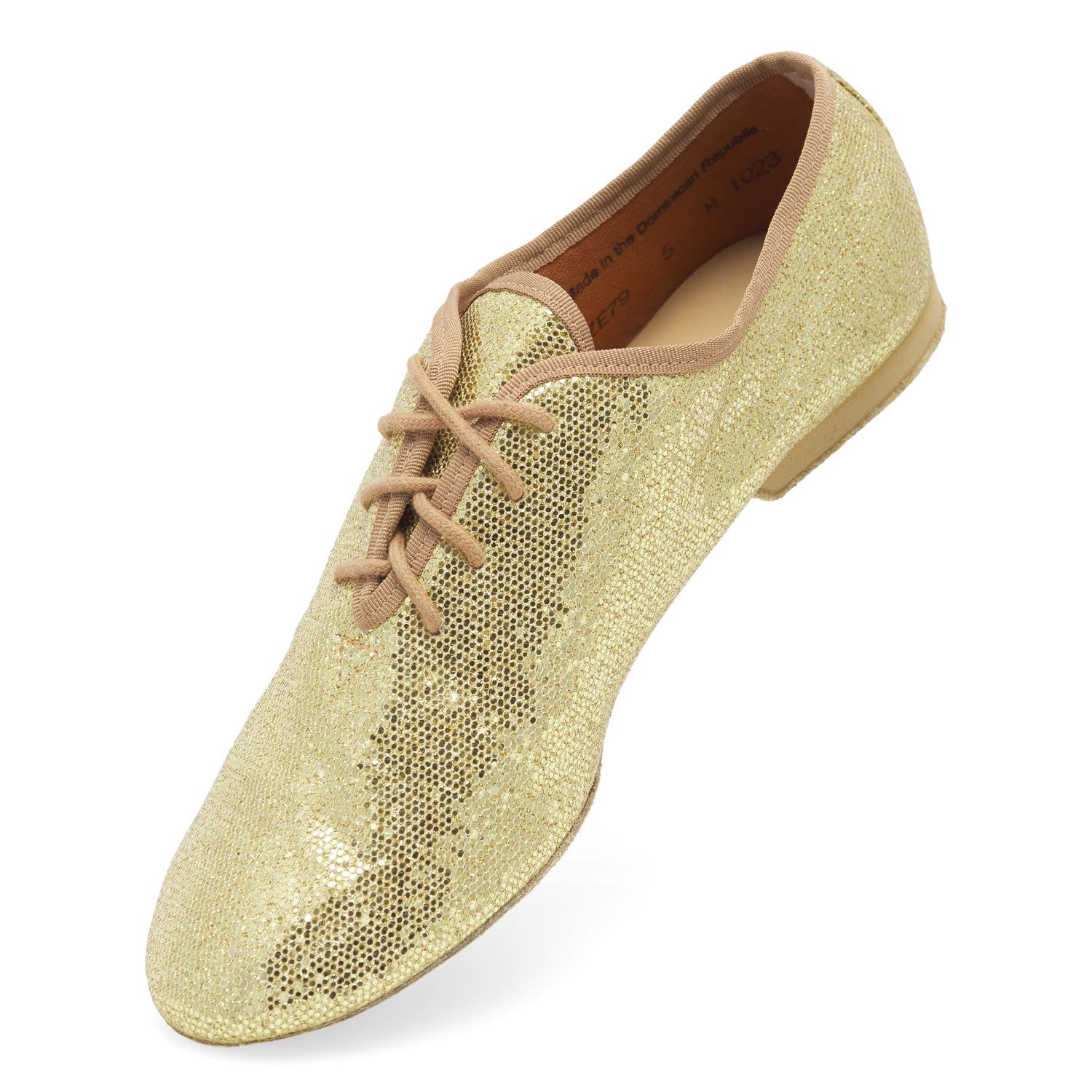  Jazzschuh mit Chromledersohle gold
