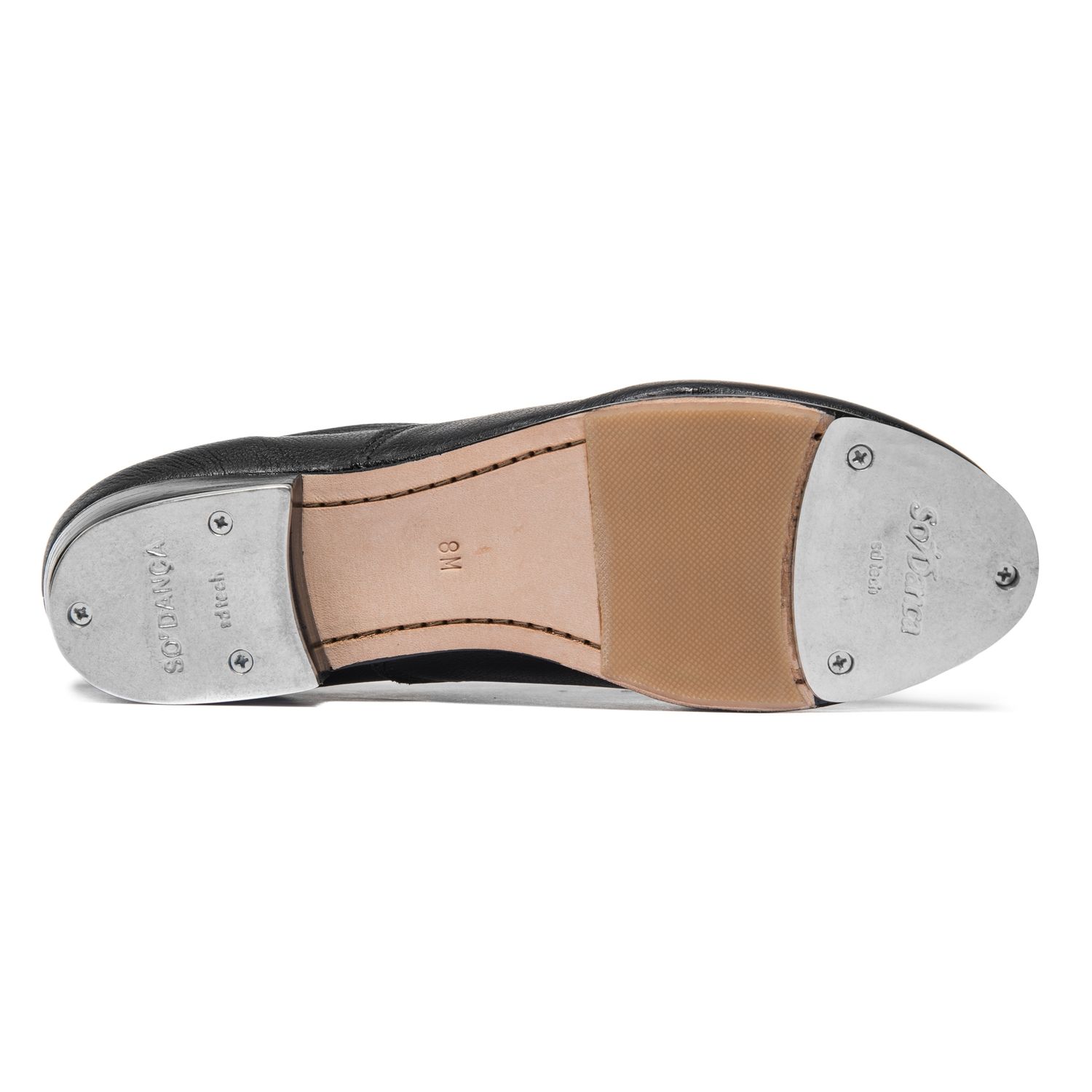Steppschuhe mit Stepplatten und Holzabsatz Schwarz