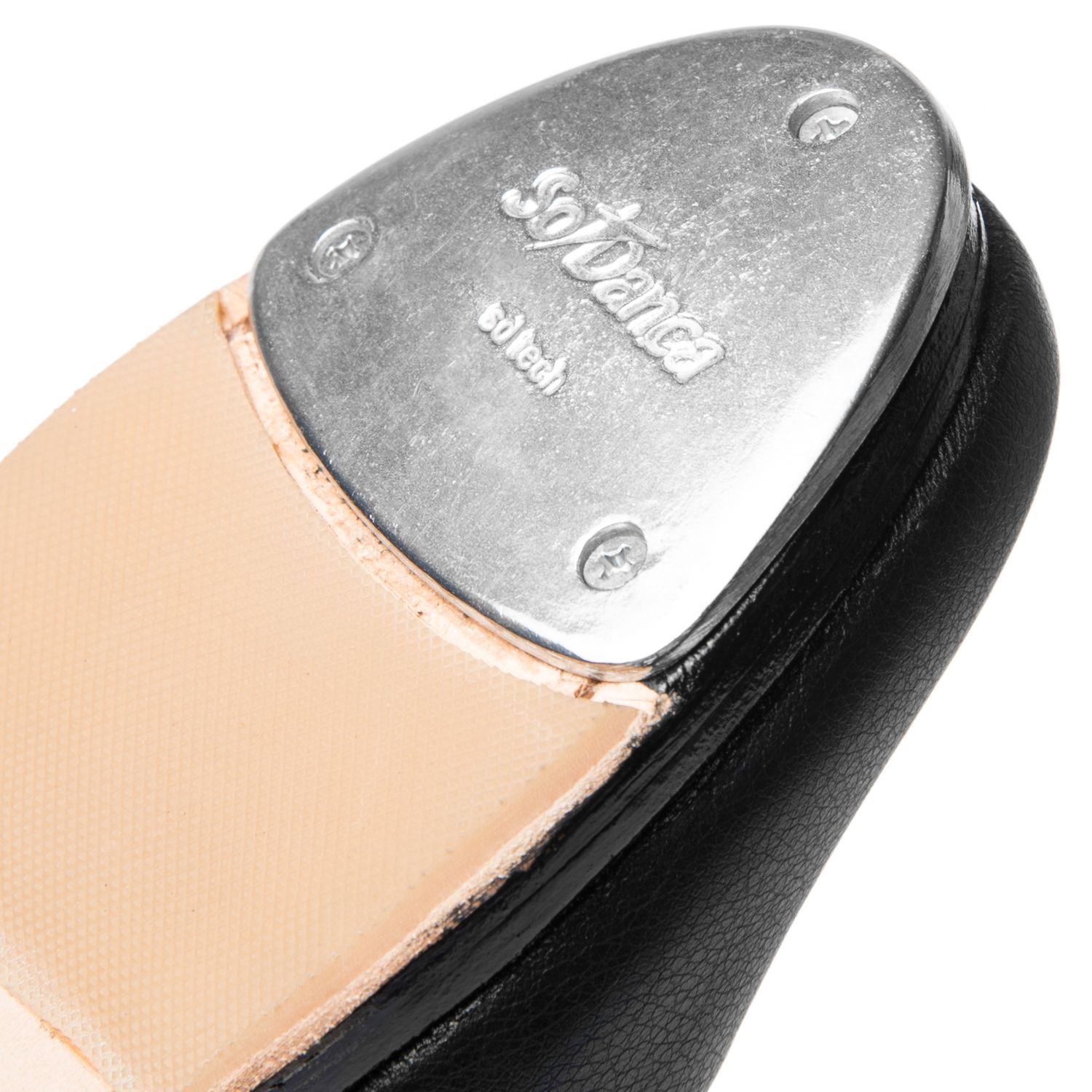 Steppschuhe mit Stepplatten und Holzabsatz Schwarz