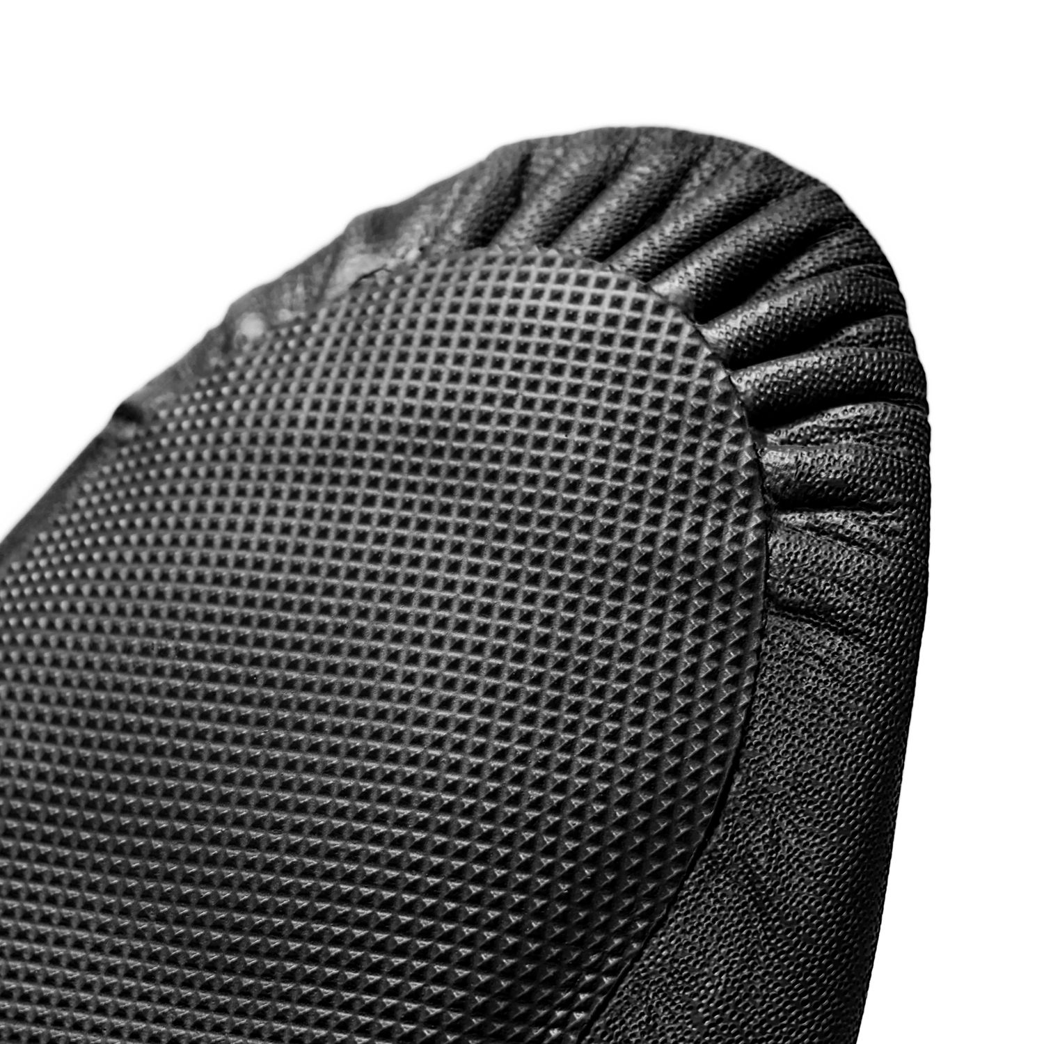 Jazzschuhe aus Leder mit geteilter Gummisohle Schwarz 
