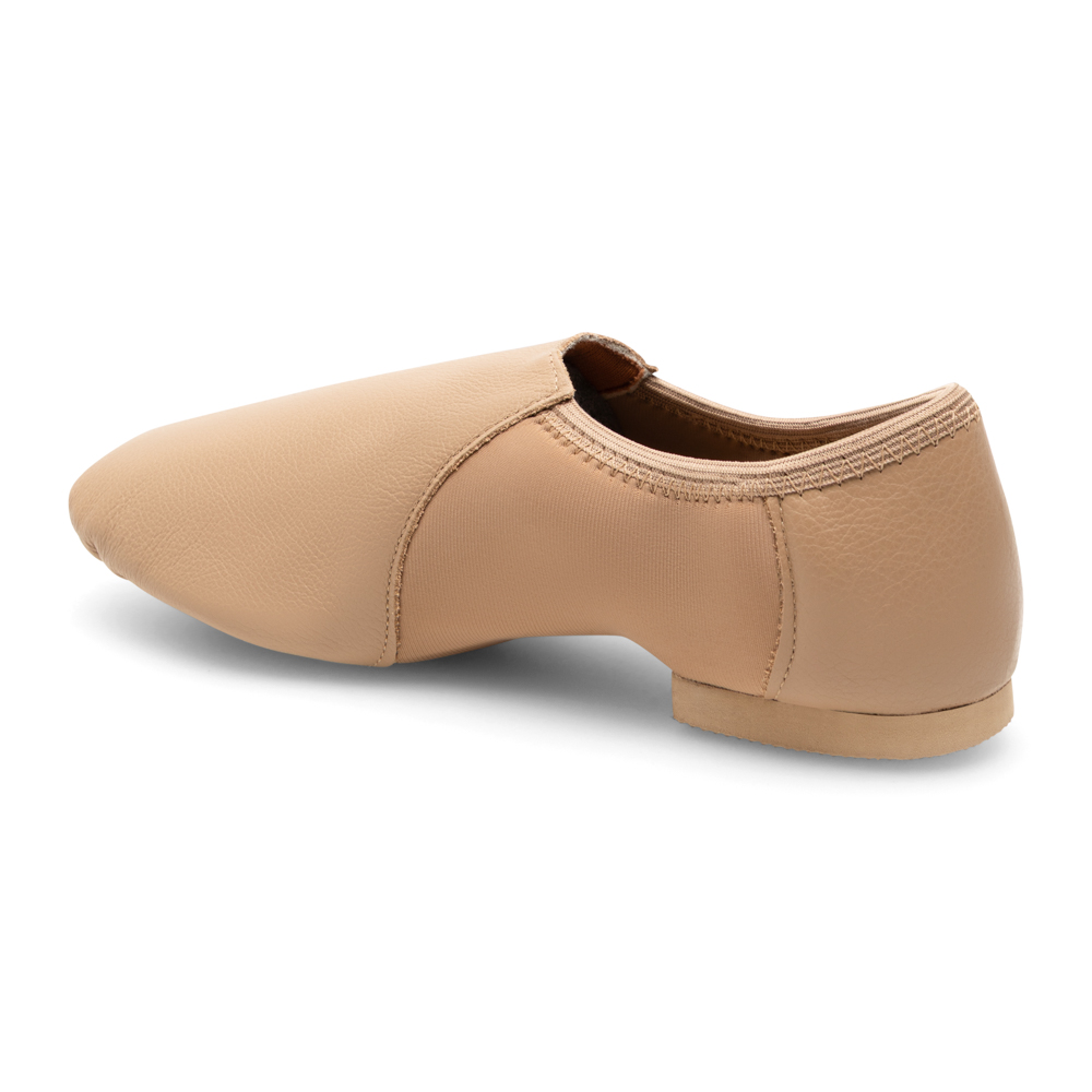Jazzschuhe aus Leder und Stretch mit geteilter Gummisohle JZ76