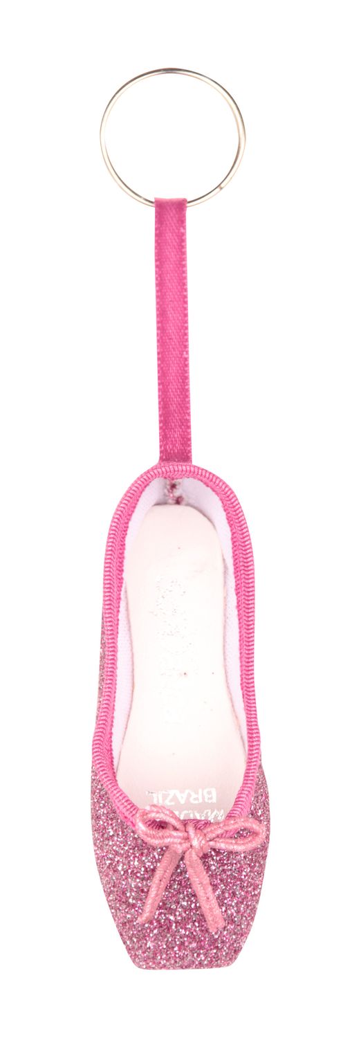 Mini-Spitzenschuh Schlüsselanhänger mit Glitter Rose