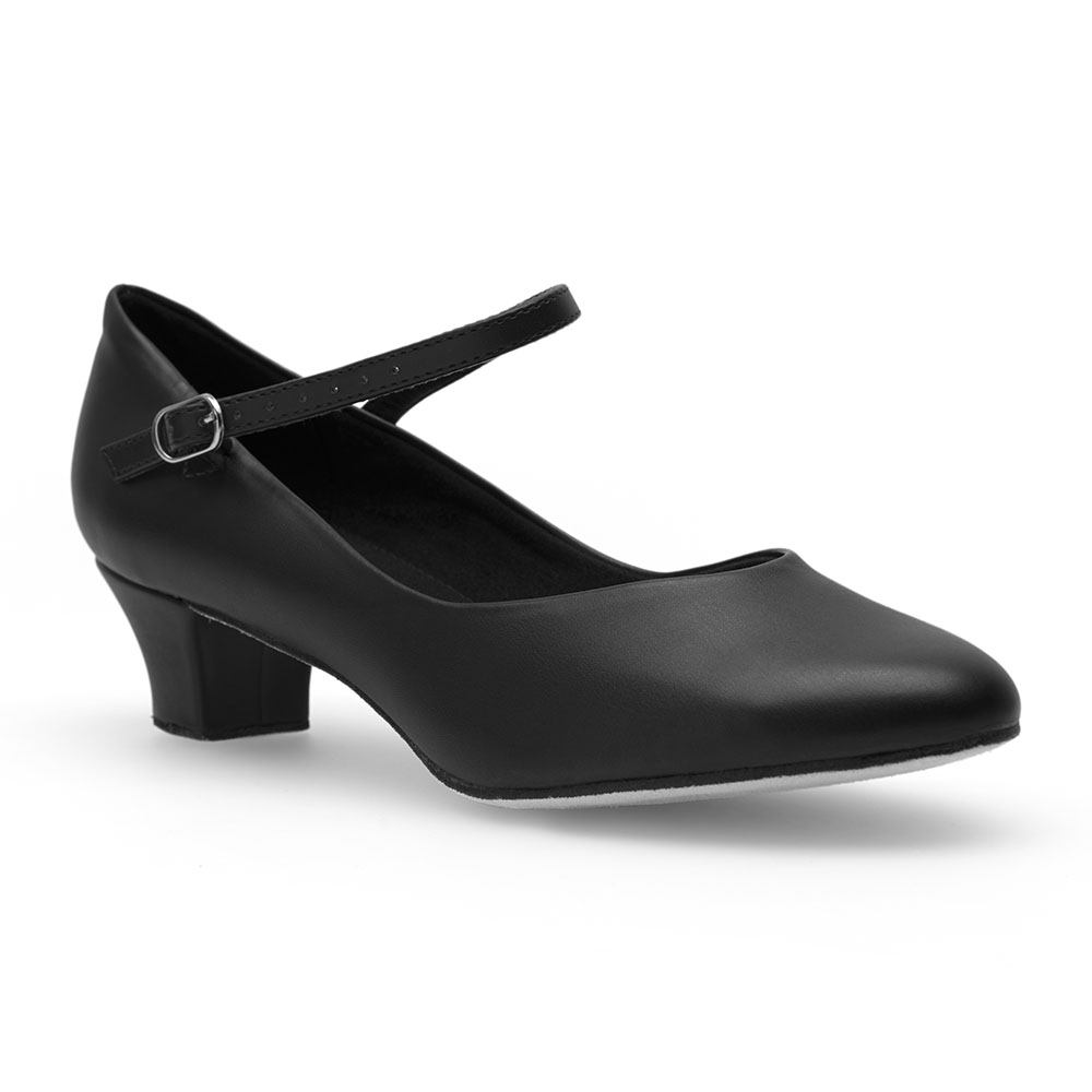 Damen Charakterschuhe mit Ristriemchen CH791 Damen Charakterschuhe Schwarz