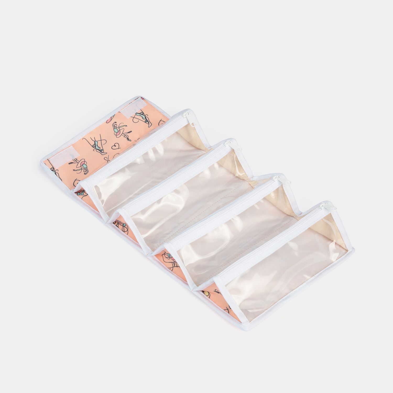 Organizer Tasche mit Klettverschluss Lachs