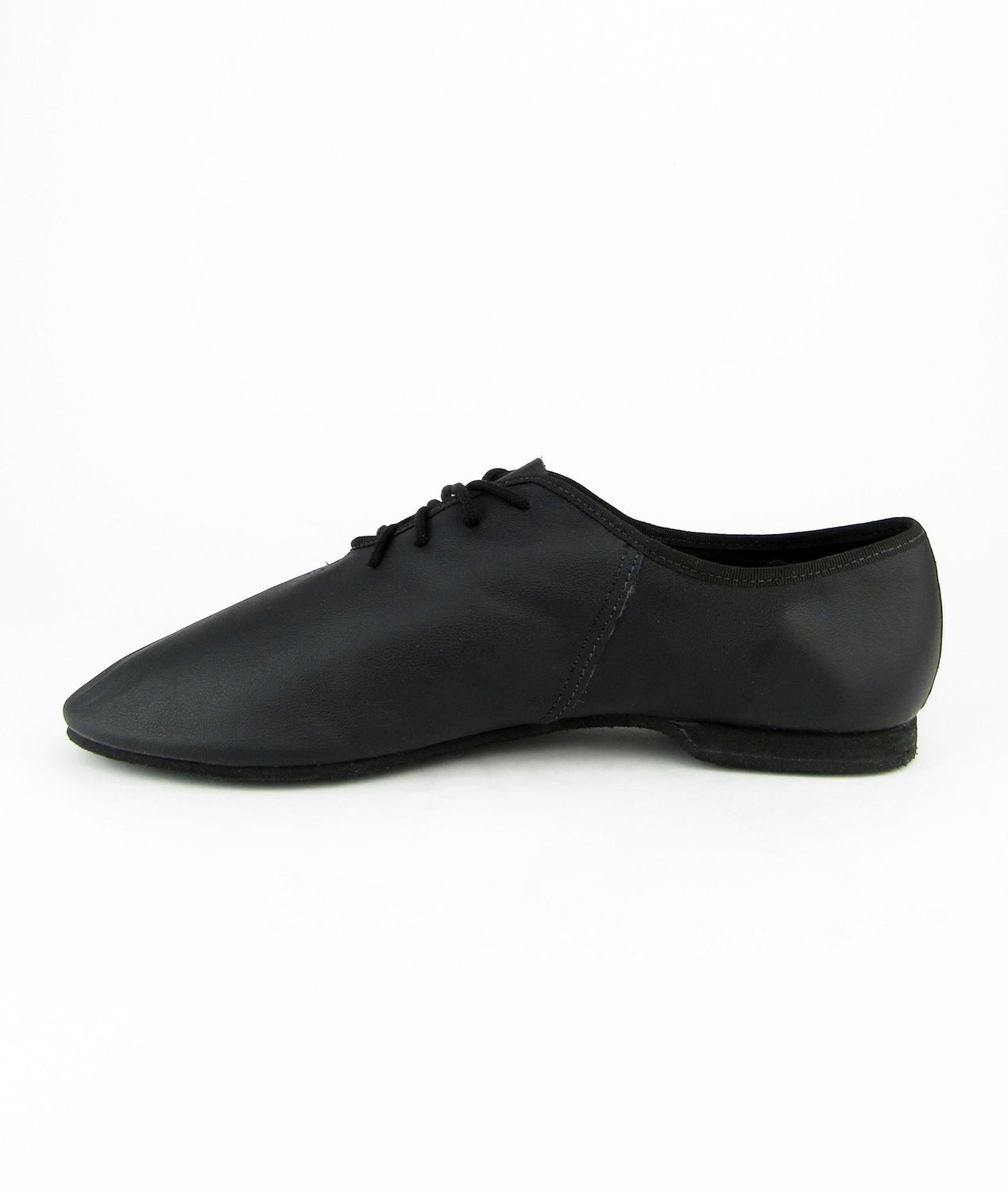 Jazzschuhe aus Leder mit durchgehender Gummisohle JZE16 Jazzschuhe aus Leder mit durchgehender Gummisohle Schwarz
